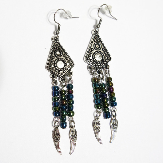 kolczyki - inne Kolczyki wiszące - Boho skrzydła