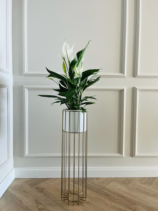kwietniki Kwietnik metalowy stojący GOLD Design LOFT 71cm