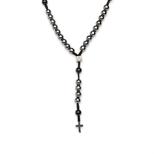 biżuteria męska Męski różaniec Mega Hematyt