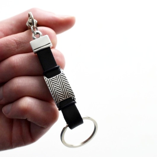 breloki dla niego Brelok czarny skórzany męski breloczek
