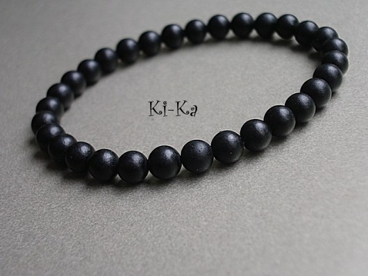  Basic black matt- bransoletka KiKa pracownia