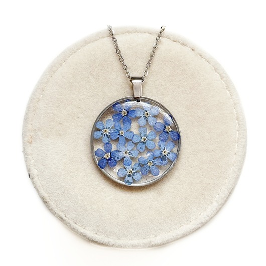 naszyjniki - inne Naszyjnik z niezapominajkami