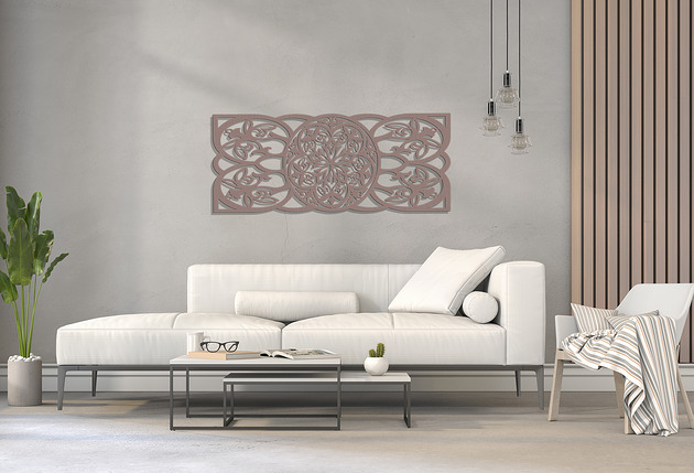 AŻUROWY PANEL DEKORACYJNY,Mandala Kwiatowa ORNAMENTI