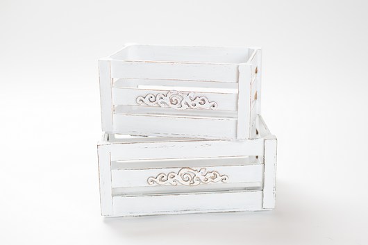 Skrzynki w stylu shabby chic  ScandiArt Studio