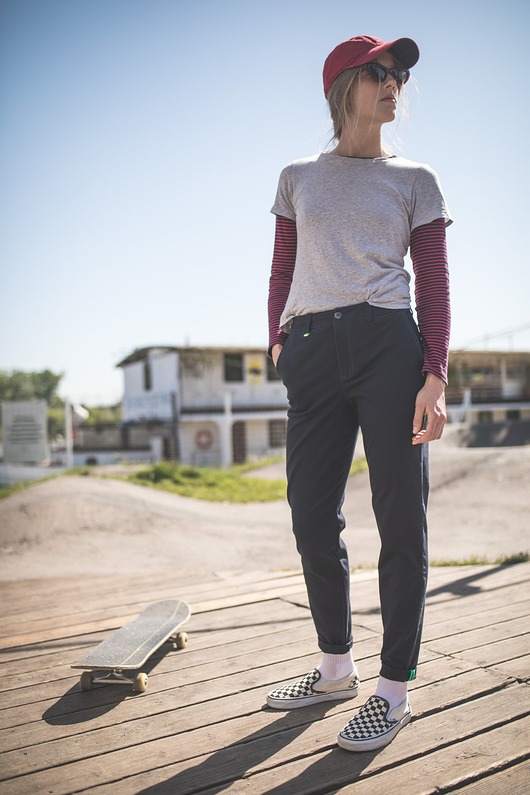 Spodnie damskie ANAIS Navy Blue LONG FOR BOARD