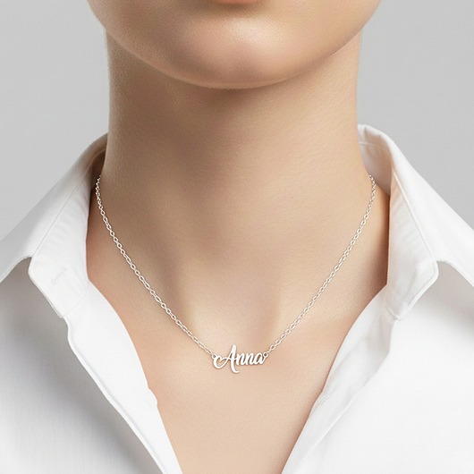 srebrne naszyjniki Srebrny Naszyjniki z Imieniem dowolny napis imię