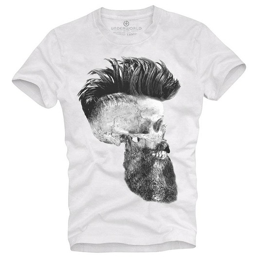 t-shirty męskie T-shirt męski UNDERWORLD Skull with a beard