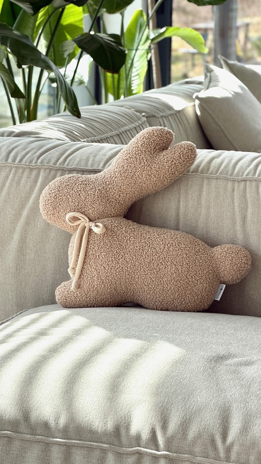 poduszki, poszewki - różne Poduszka zajączek zając boucle beżowy