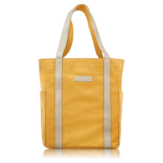 torby na ramię TORBA DAMSKA NA RAMIĘ SHOPPER DUŻA WEGAŃSKA ŻÓŁTA Paolo Peruzzi