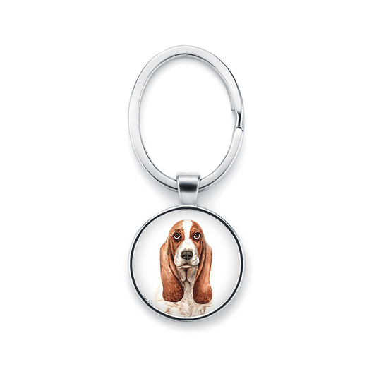 breloki Brelok z grafiką BASSET HOUND rasowy pies