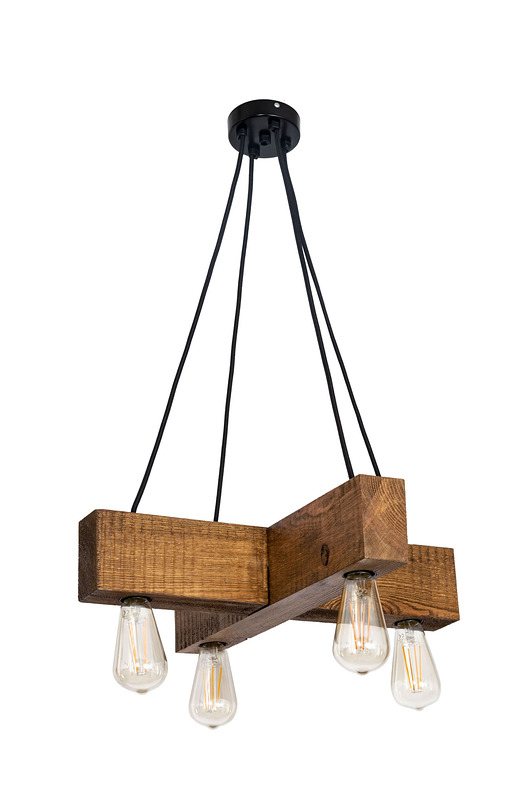 Lampa wisząca Dalwik loft drewno Mabrillo