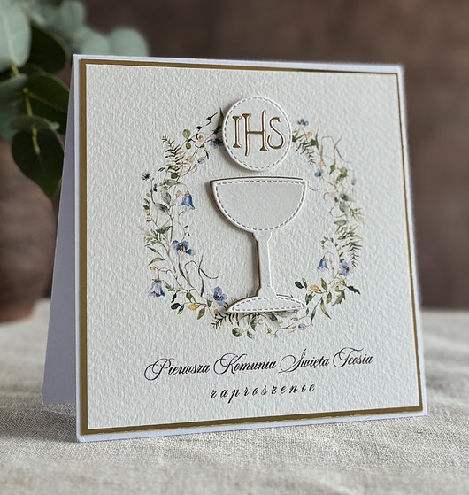 zaproszenia na komunię Zaproszenia na komunię, wzór 55C