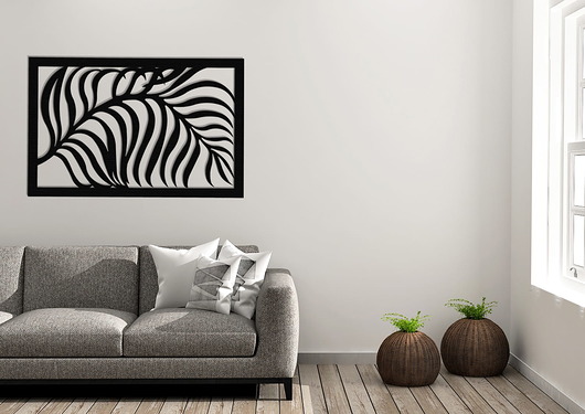 dekoracje - na ścianę DEKORACYJNY PANEL AŻUROWY, LIŚĆ PALMY, JUNGLE STYLE , DEKORACJA ścienna