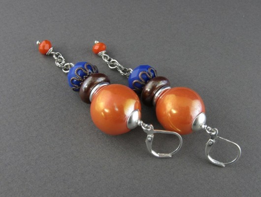ORANGE BOMB! - kolczyki by Matusevic