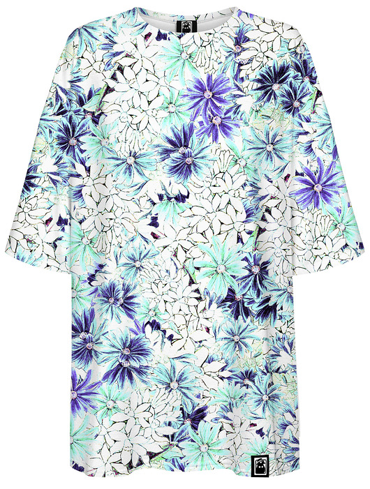 t-shirt damskie DR.CROW T-shirt Damski Oversize Bright Floral