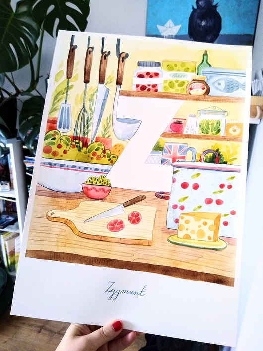 grafiki i ilustracje Litera Z - ilustracja oryginalna A3
