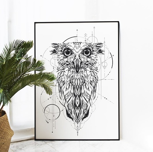 Sowa Harry'ego Pottera - plakat HOG STUDIO