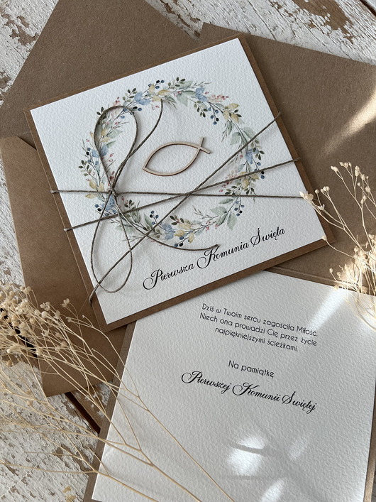 kartki na komunię Kartka na komunię dla chłopca - pierwsza komunia święta