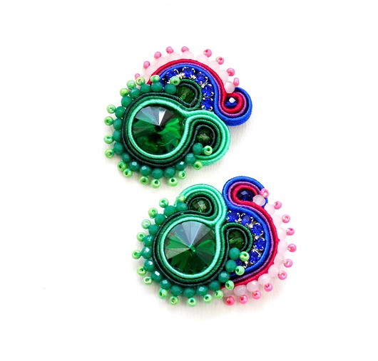 kolczyki soutache Sutaszowe kolczyki FEZ