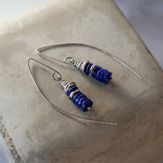 kolczyki srebrne Lapis Lazuli i srebro