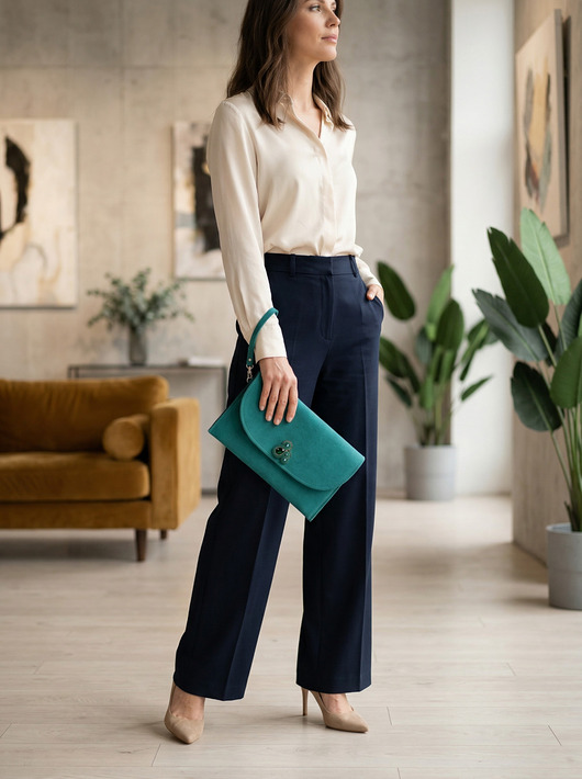 kopertówki Torebka kopertówka zielona szmaragdowa na wesele przyjęcie ślub