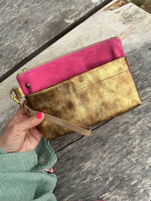 kosmetyczki Saszetka Hot Pink & Gold