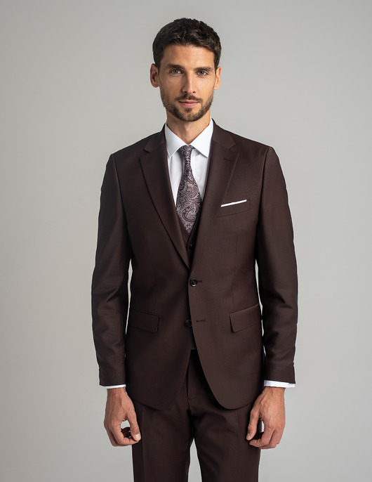 marynarki męskie Marynarka do zestawu brione bordo slim fit