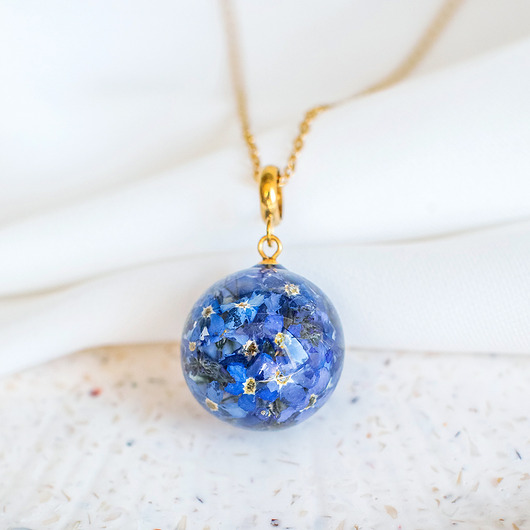 wisiory Wisiorek z niezapominajkami