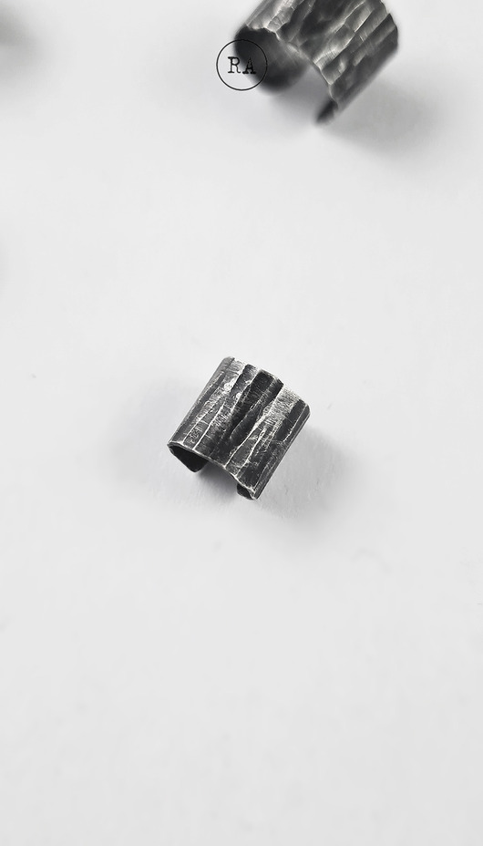 nausznice Nausznica na ucho srebro WOODS