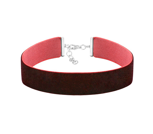 Choker wide - burgundy velvet Lavoga