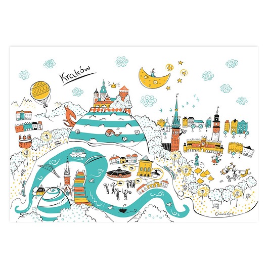 plakaty Plakat A4 Kraków Panorama
