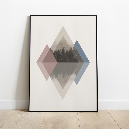 plakaty Nowoczesny plakat/grafika na ścianę, skandynawski styl.