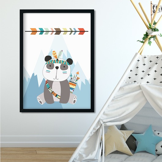 obrazy i plakaty do pokoju dziecięcego Plakat Panda G1