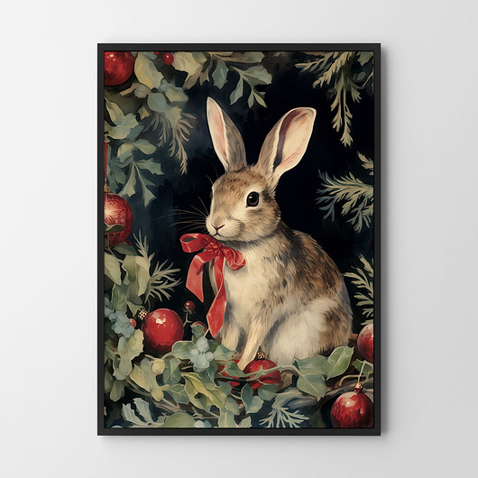 plakaty Plakat Świąteczny zajączek