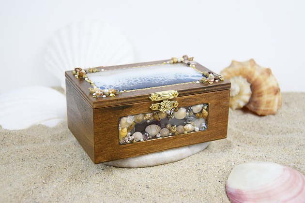pojemniki na biżuterię Szkatułka morskie wspomnienia 04