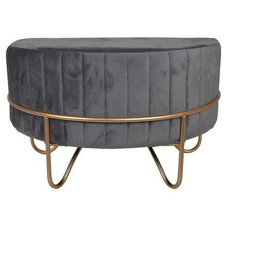 pufy do siedzenia Pufa półokrągła na złotej podstawie - kolory