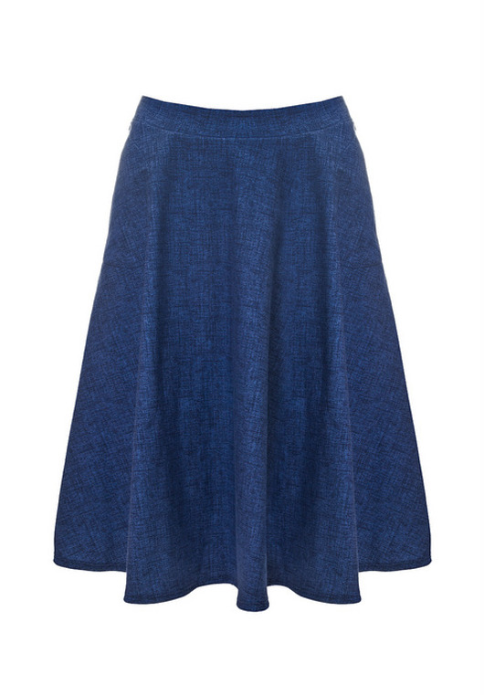 Dresowa spódnica 3/4 z koła kieszenie jeans Stylowo