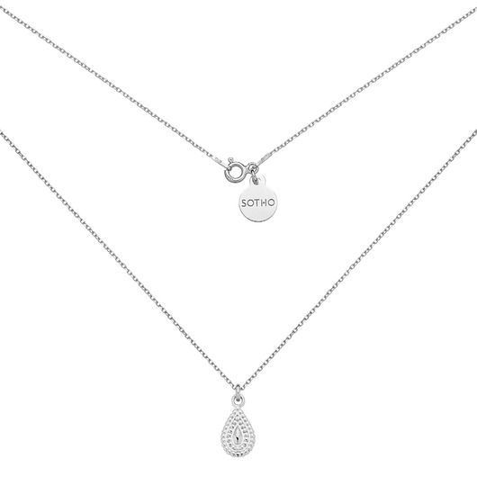 srebrne naszyjniki Srebrny naszyjnik z łezką