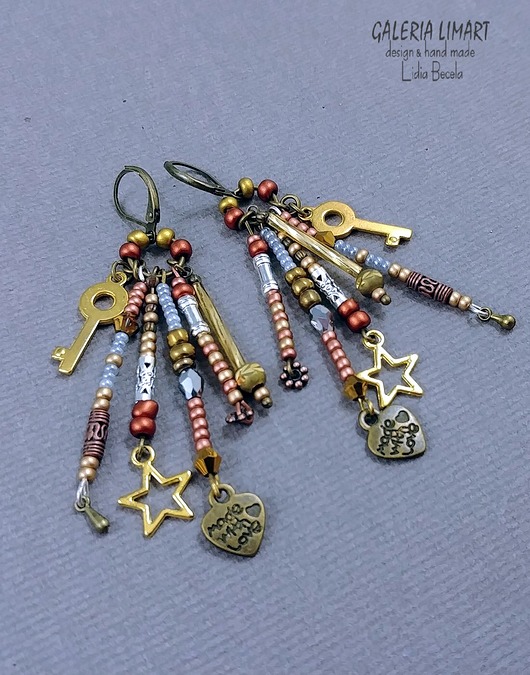 Koczyki dla wielbicielki BOHO style, handmade Galeria Limart