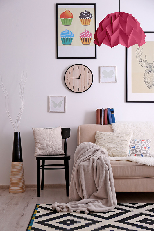lampy wiszące Lampa wisząca origami ICEBERG M malinowa