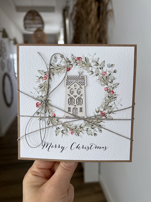 kartki świąteczne Wyjątkowa ręcznie robiona kartka świąteczna na Boże Narodzenie