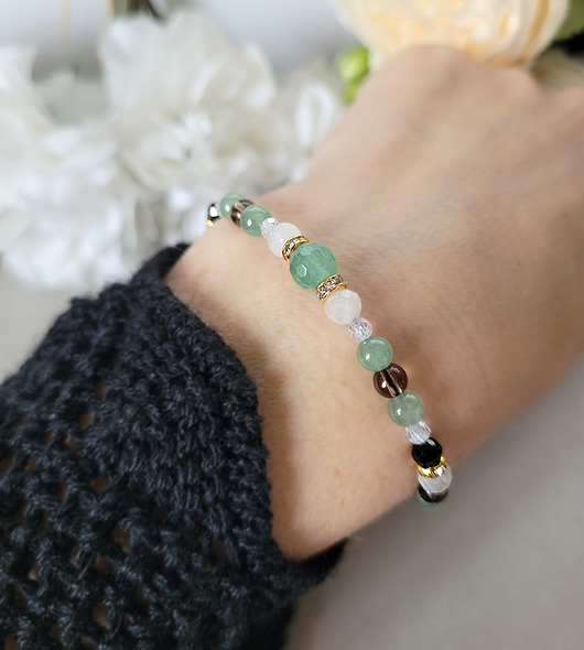 bransoletki z kamieni naturalnych RAK- Bransoletka zodiakalna regulowana