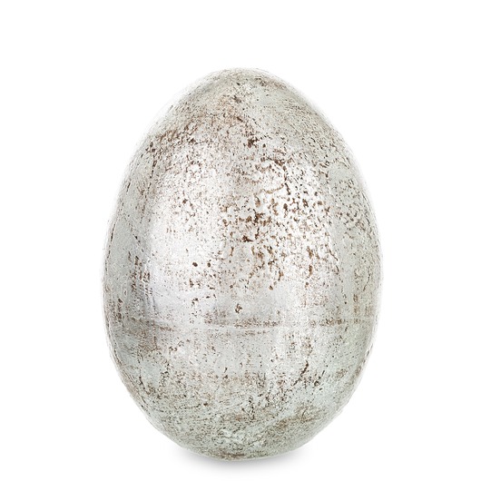 ozdoby wielkanocne Dekoracja - srebrne jajko z ceramiki 23,5x16 cm MONNI - II