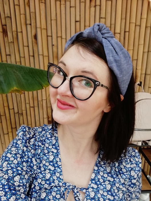 opaski do włosów Opaska lniana denim