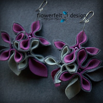 Kwiaty Bzu - Biżuteria Autorska FlowerFelt Design