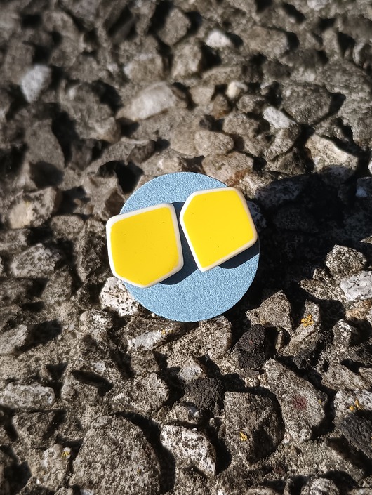 kolczyki ceramiczne Kolczyki ceramiczne żółte
