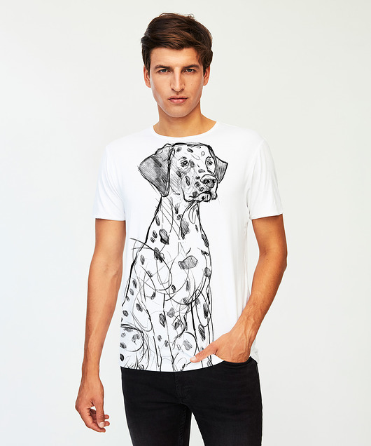 t-shirty męskie Dalmatian Dog Men's T-shirt white