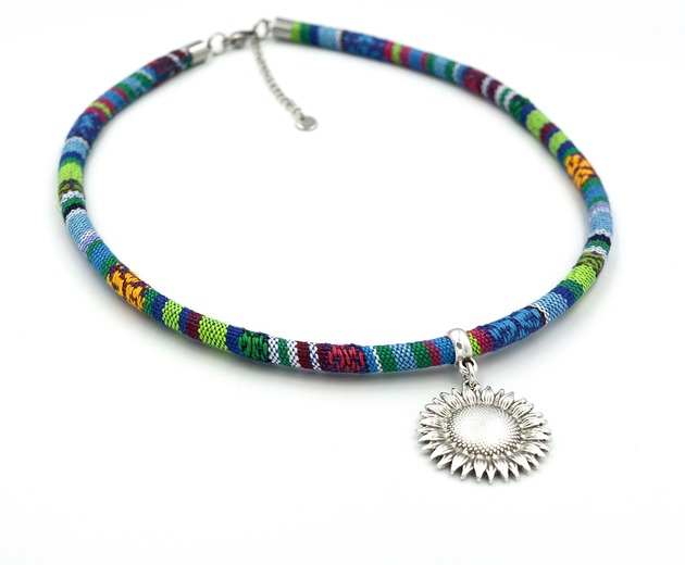 naszyjniki - inne Naszyjnik boho azteq SUNFLOWER