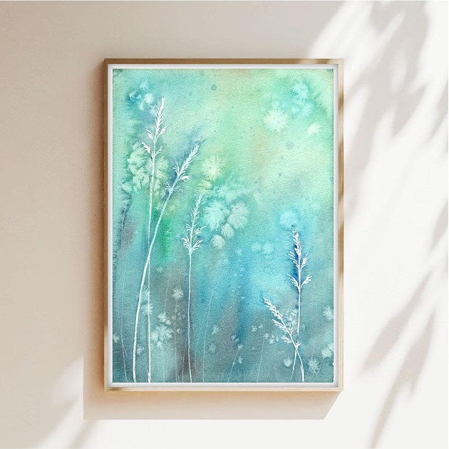 obrazy Oryginalna akwarela. Łąka A5