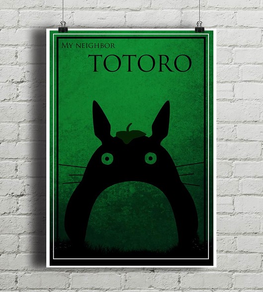 Plakat Totoro - Miyazaki, Ghibli  minimalmill